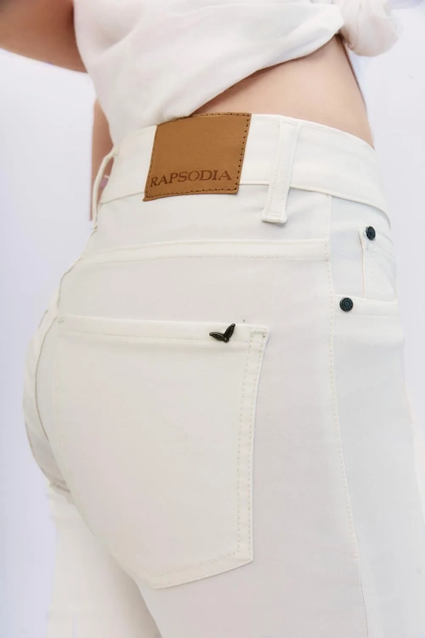 jean skinny satin white