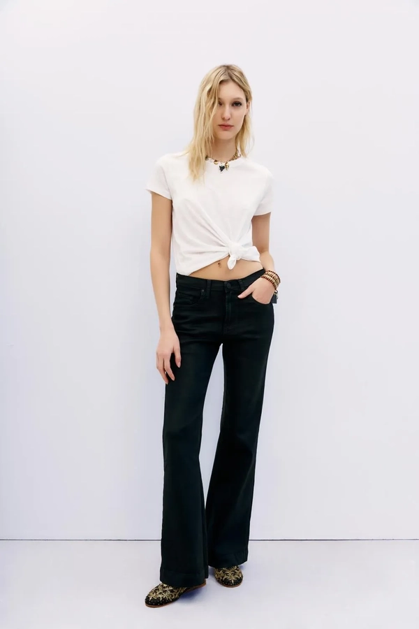 jean tailor satin blue black