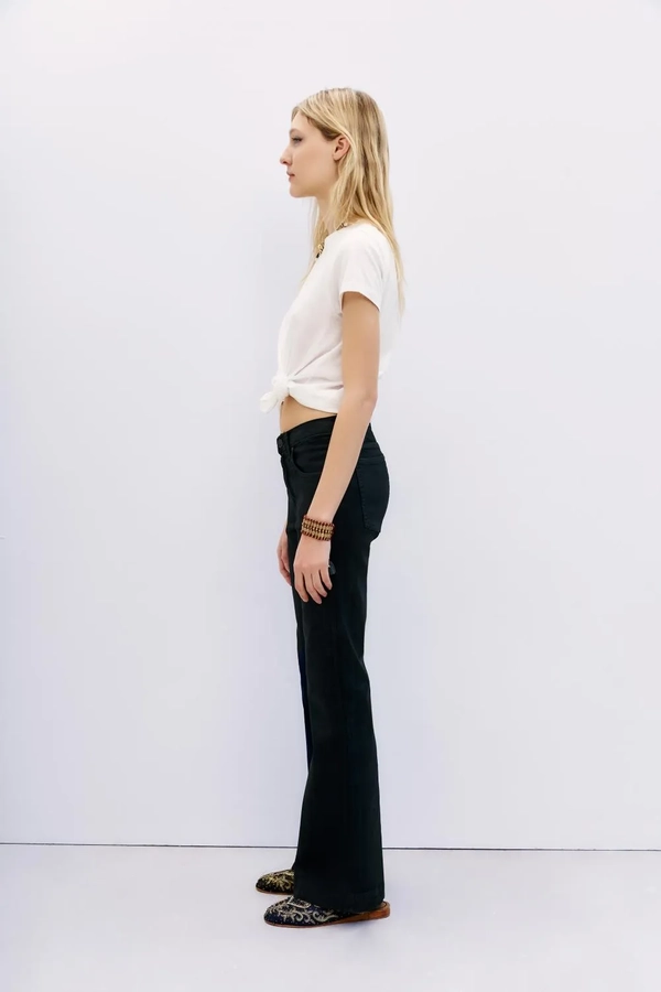 jean tailor satin blue black