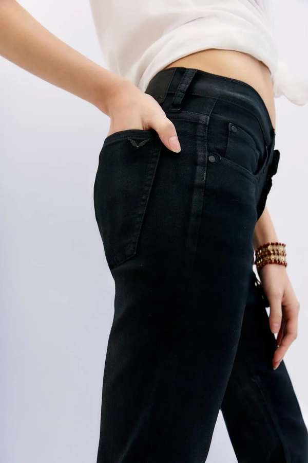 jean tailor satin blue black