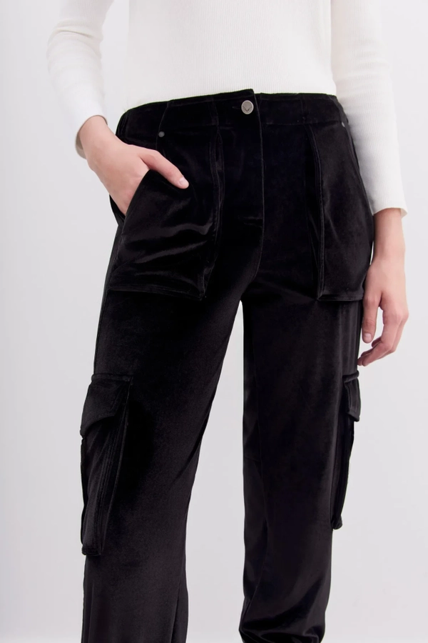 pantalon knit velvet