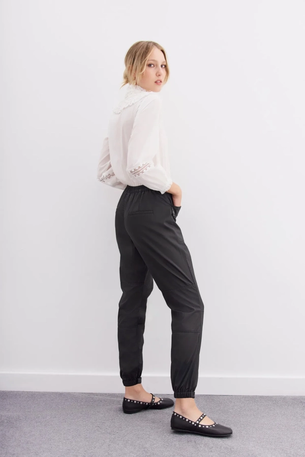 pantalon cargo satin