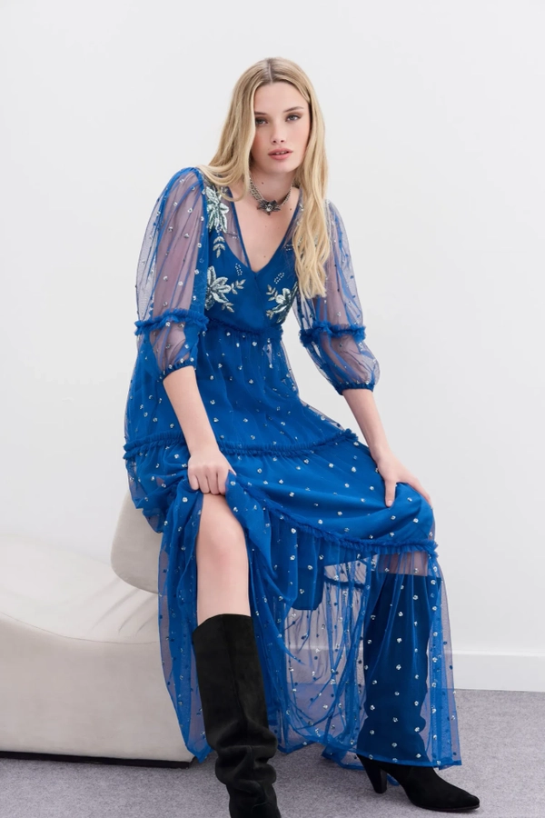 vestido shiki turquoise
