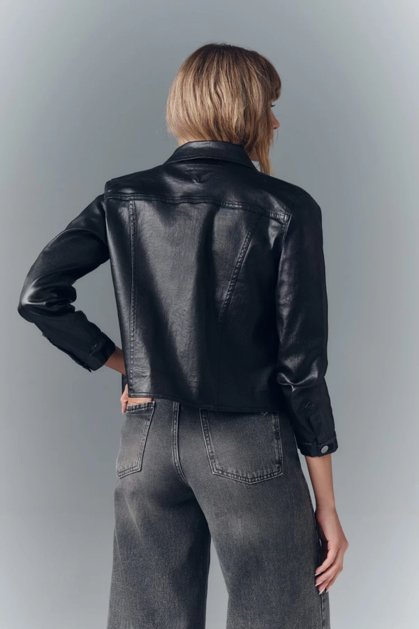 campera denim satin