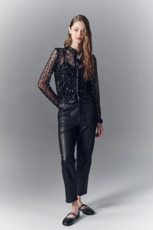 pantalon recto new cuero