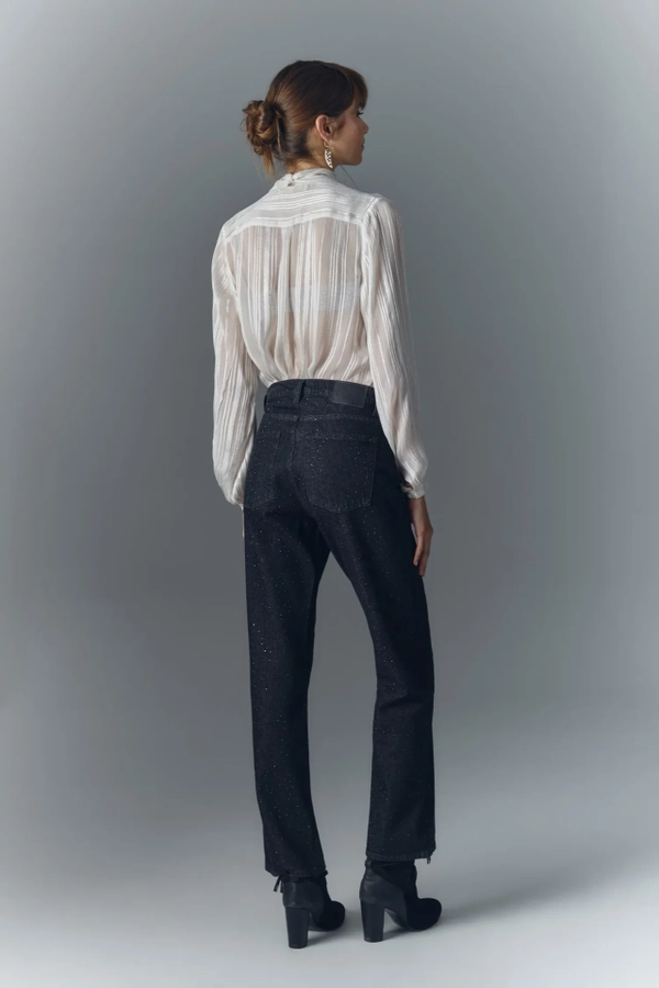 jean joe black shiny