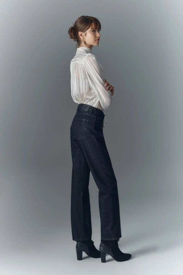 jean joe black shiny