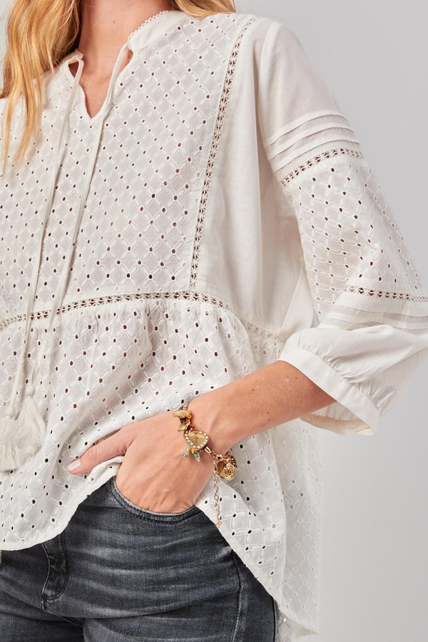 Camisa Plain Broderie