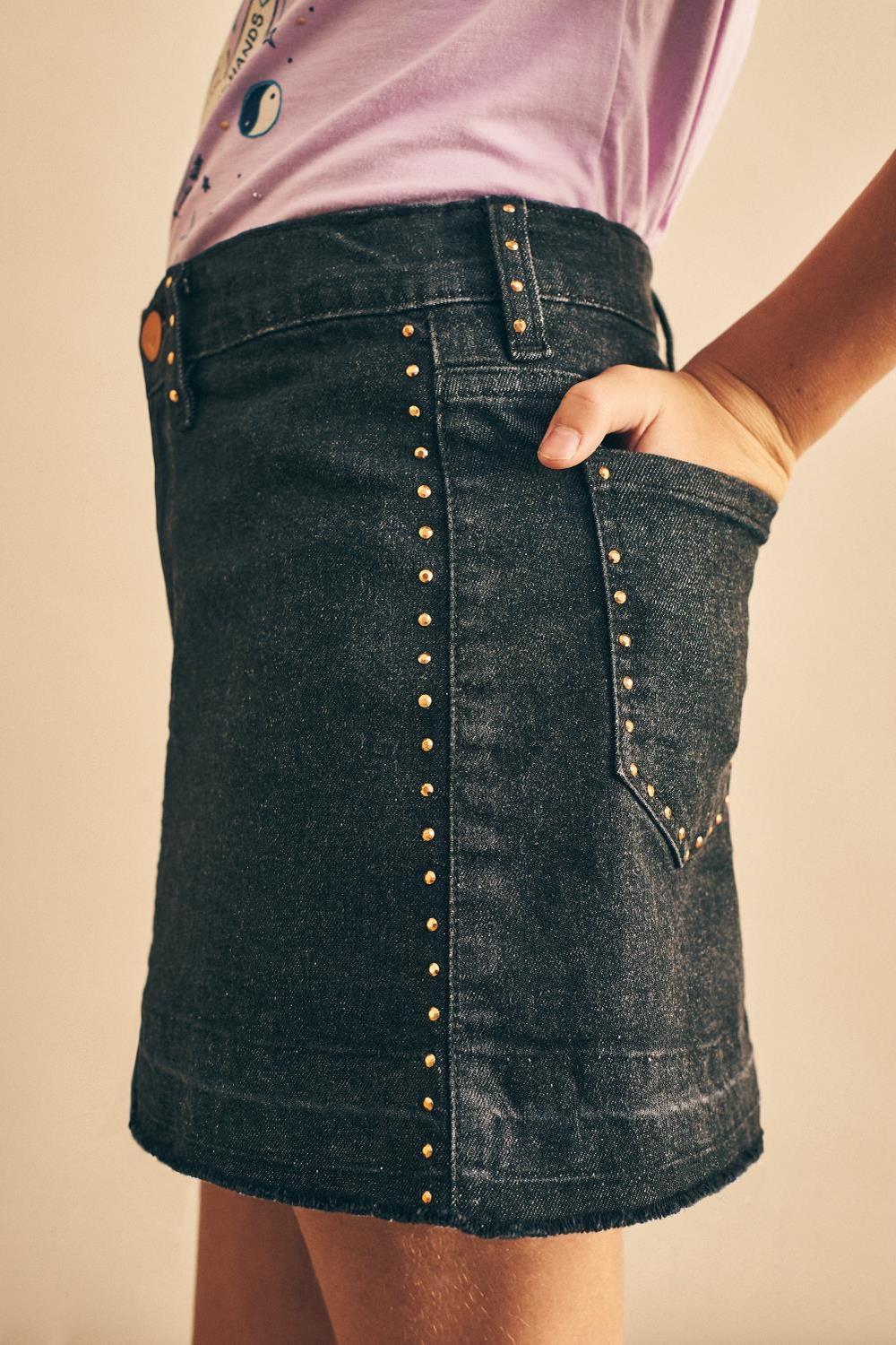 Falda Rocker Zipper Girls