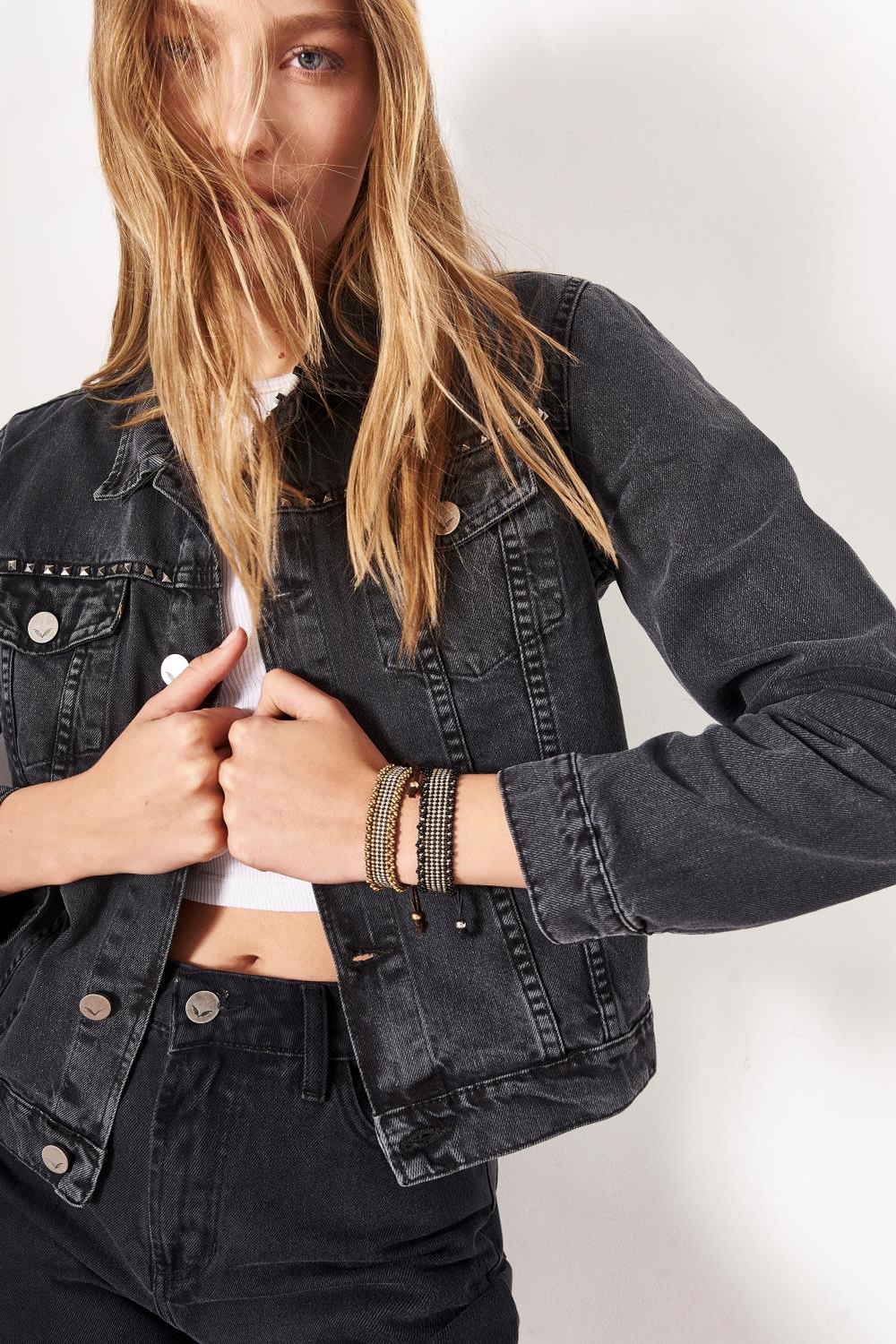 Campera New Studs Denim
