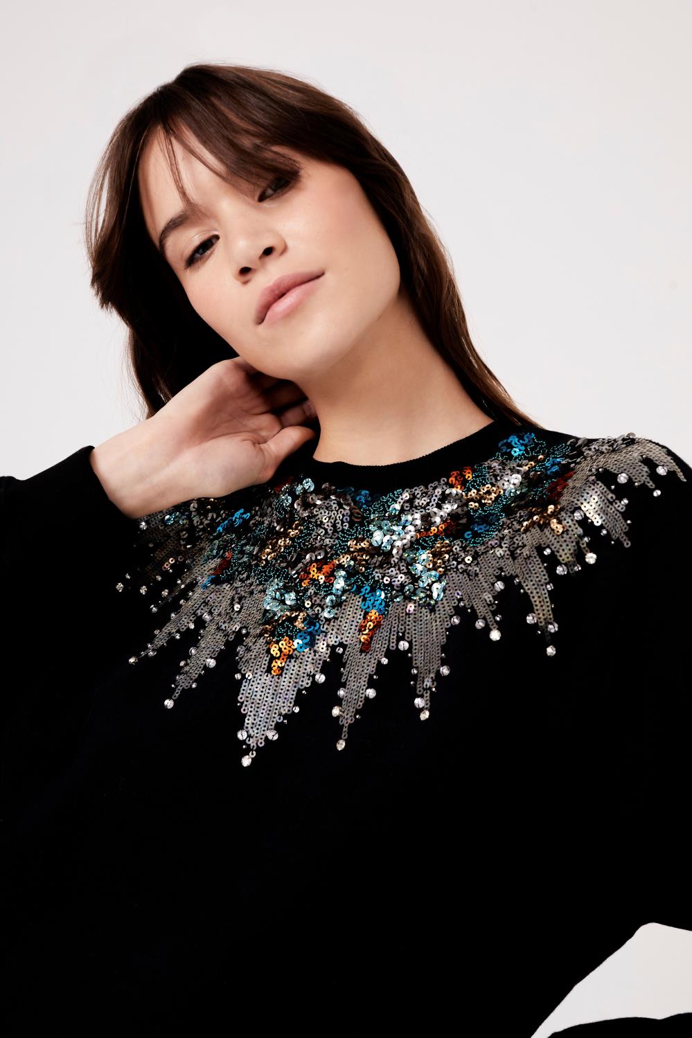 buzo tamano sequins