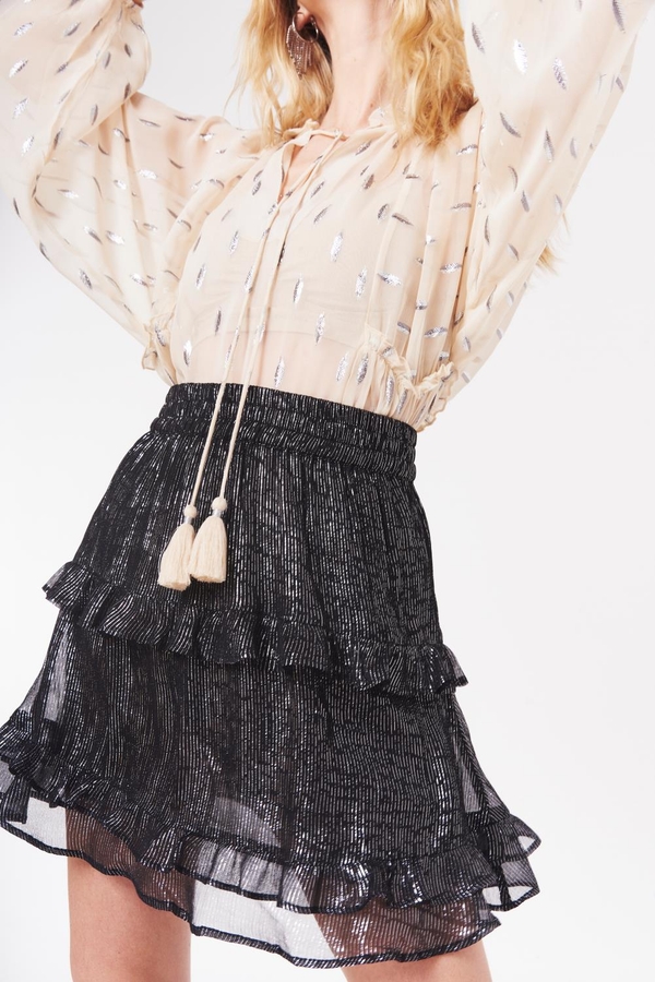 pollera minina short lurex