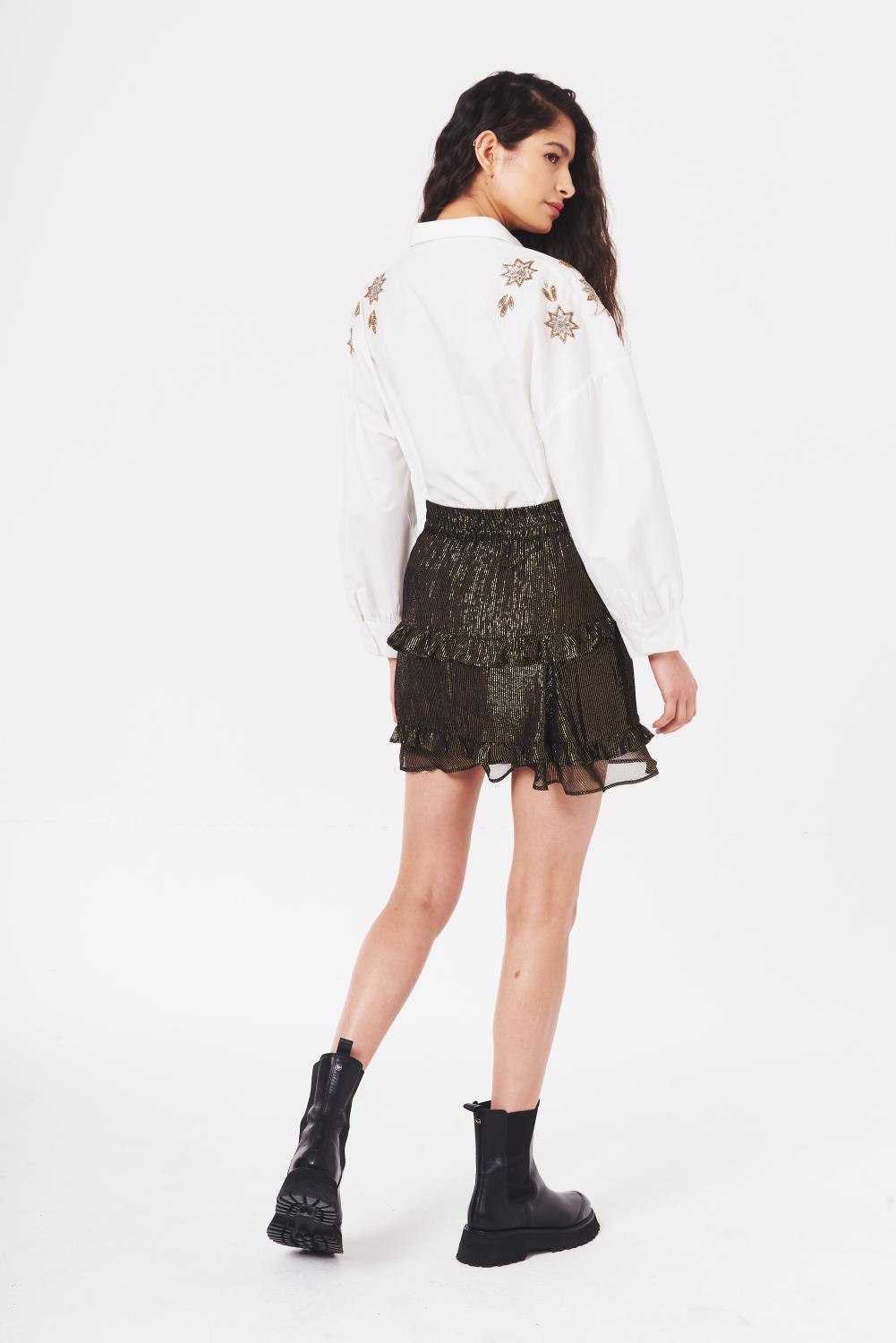 pollera minina short lurex