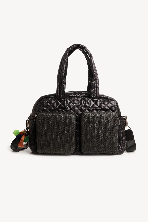 bolso sport matelasse rafia