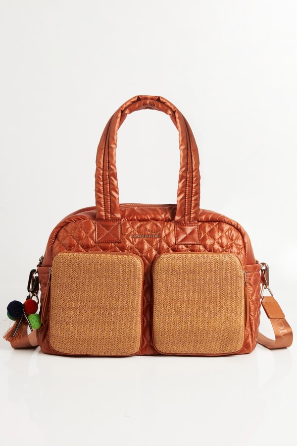 bolso sport matelasse rafia