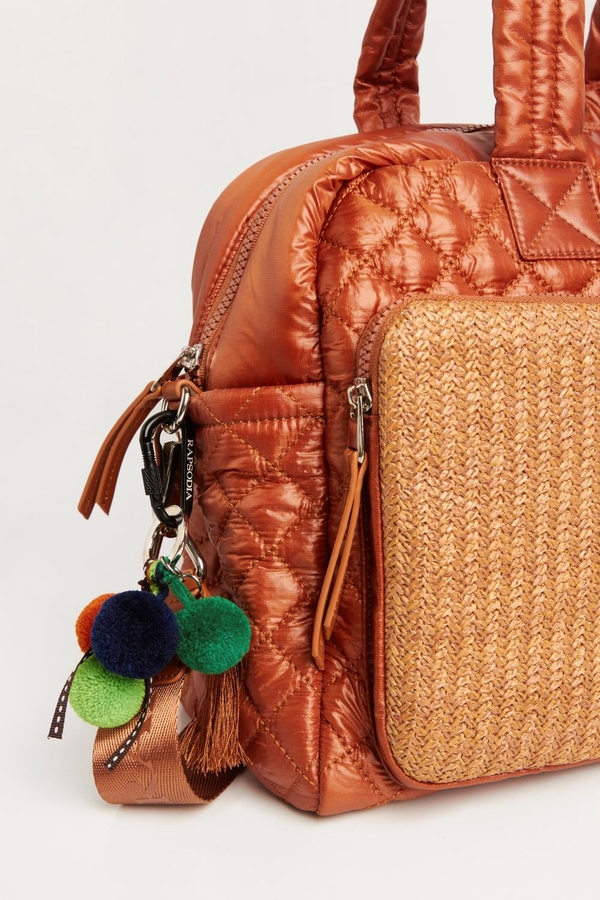 bolso sport matelasse rafia