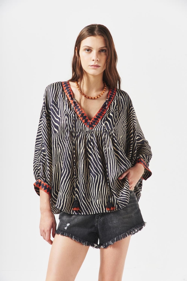 camisa linar cebra