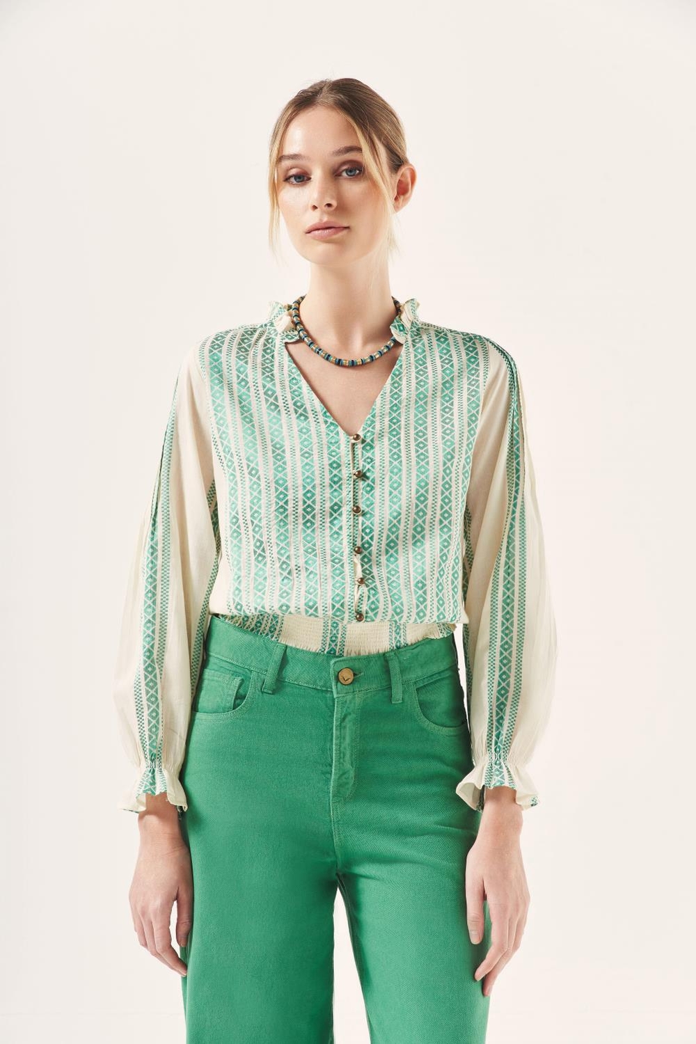 camisa jacquard