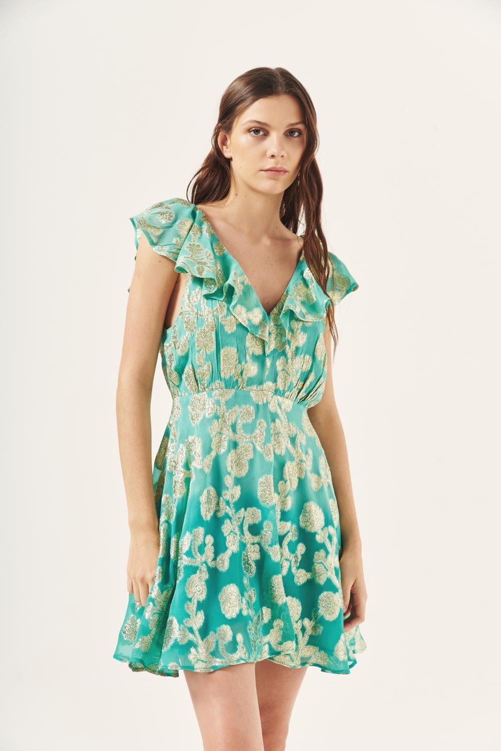vestido gradient jacquard