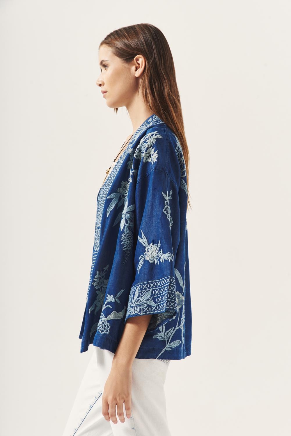 kimono tencel flower