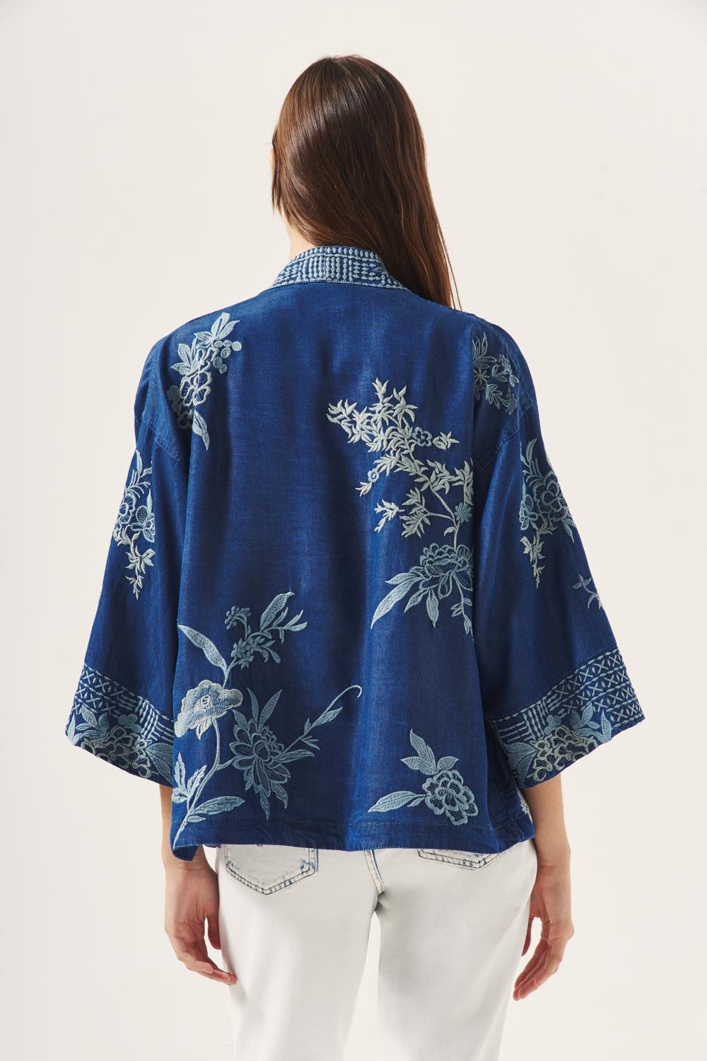 kimono tencel flower