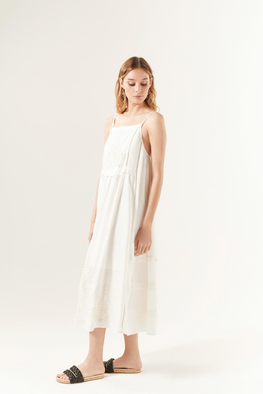 vestido lace strap