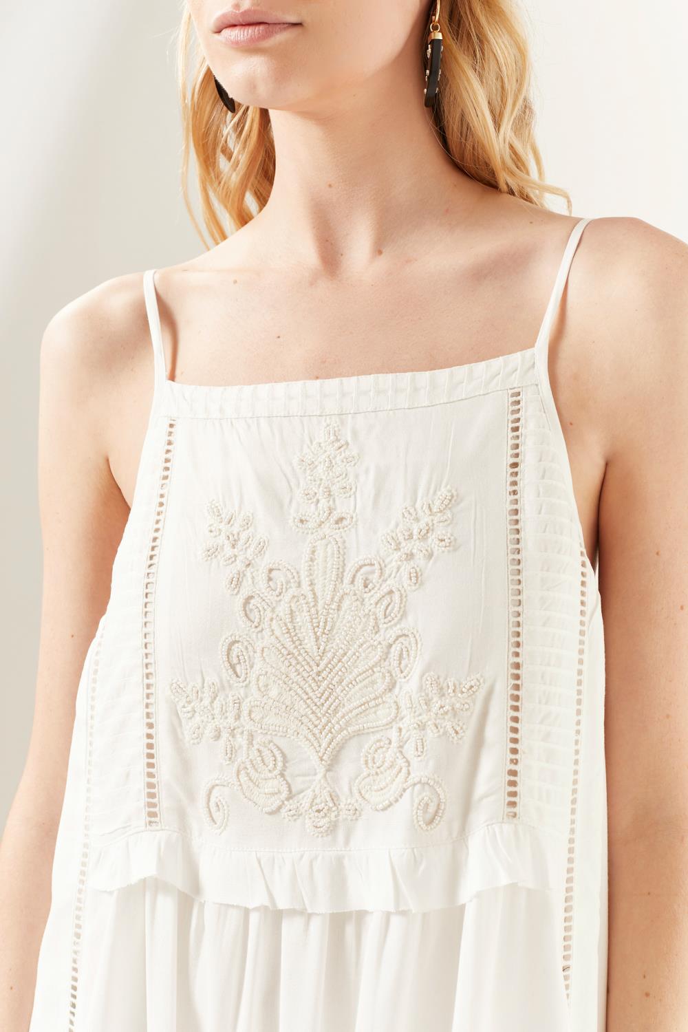 vestido lace strap