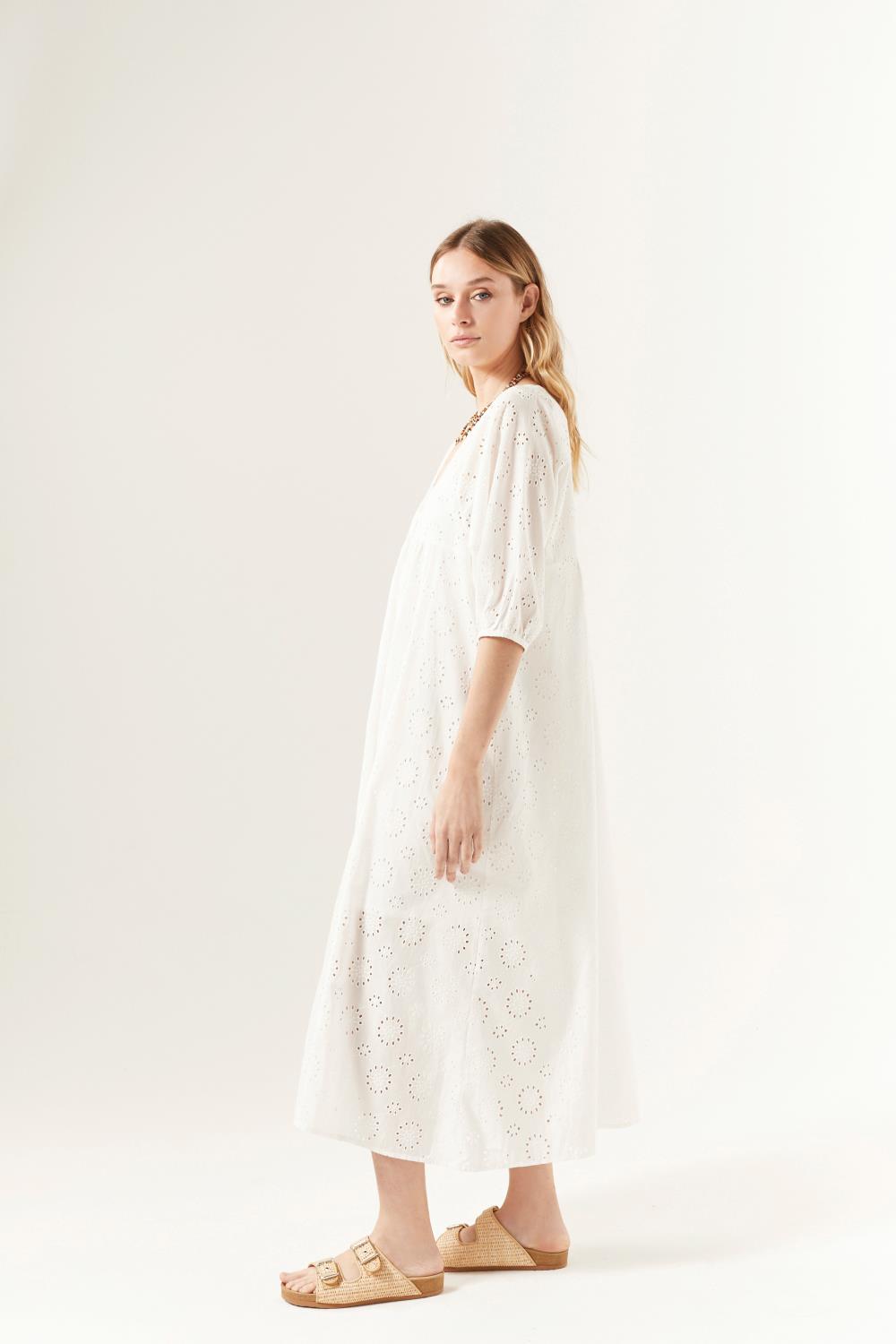 vestido laces poplin