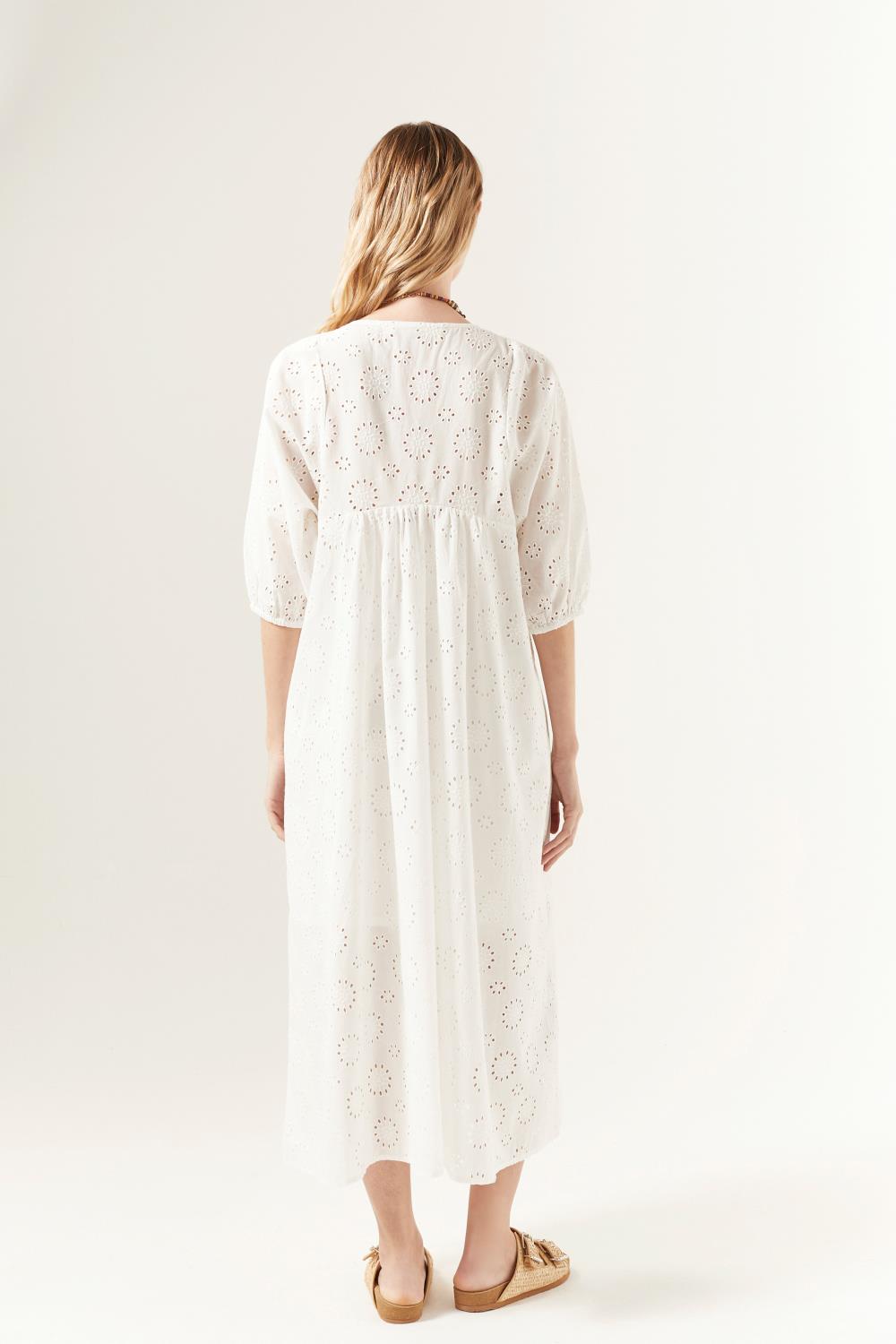 vestido laces poplin