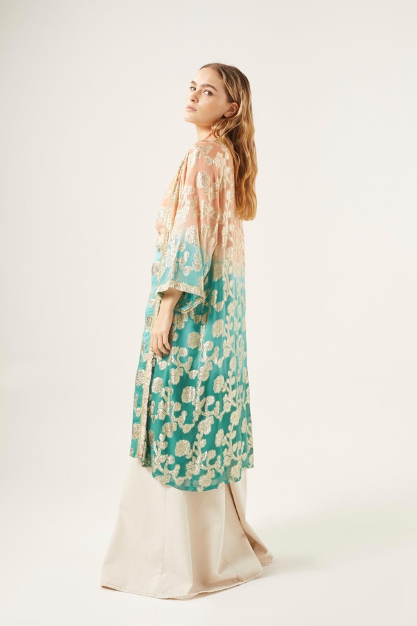 kimono gradient jacquard