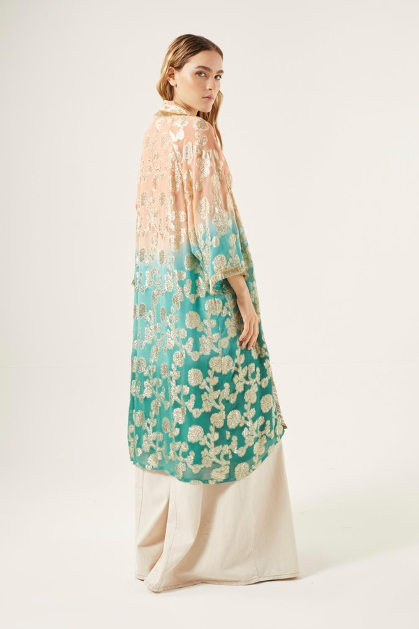 kimono gradient jacquard