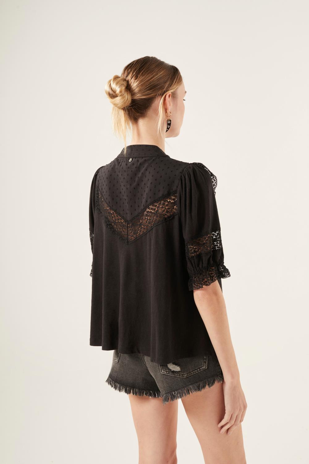 camisa lace frills new