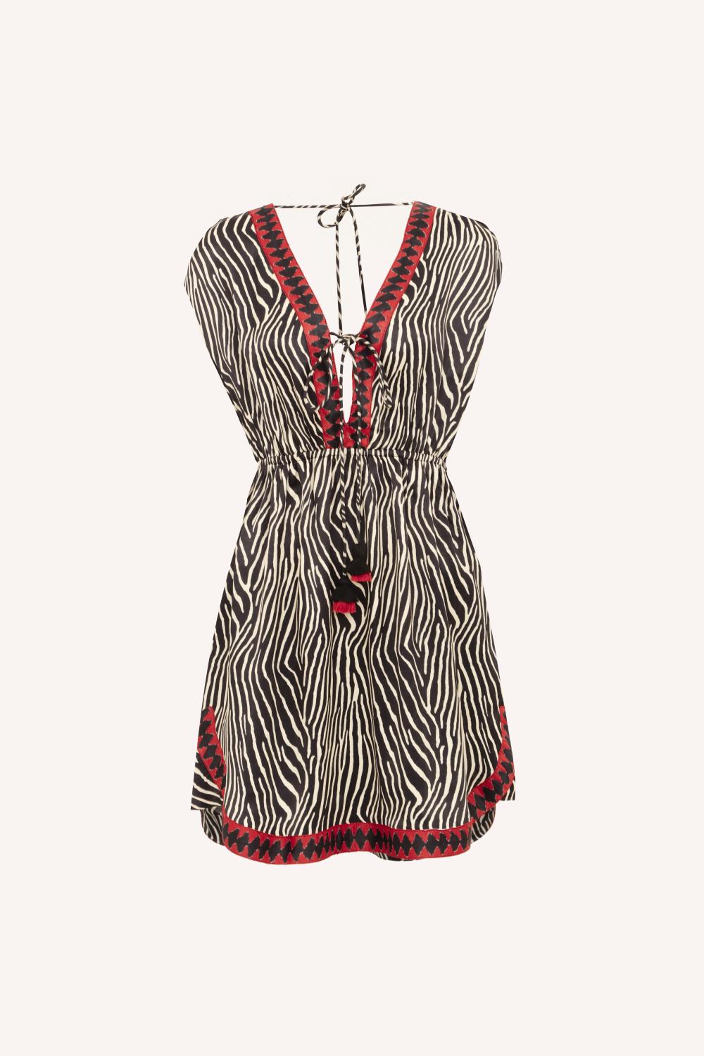 vestido sensuel cebra