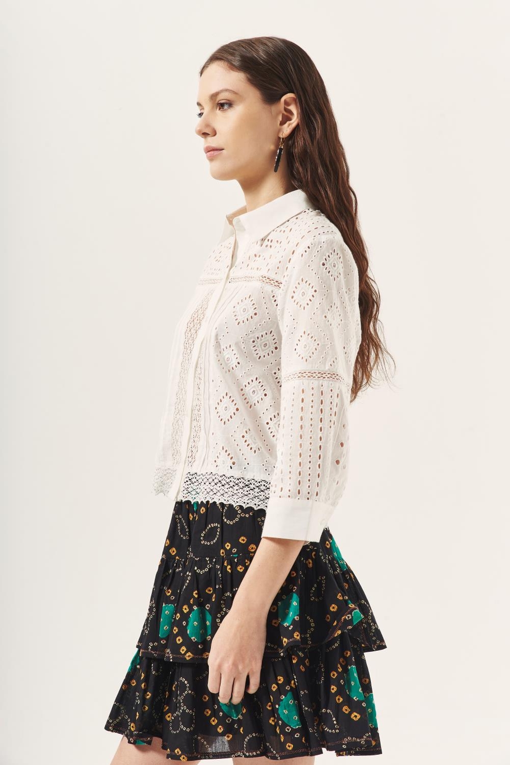 camisa rose lace