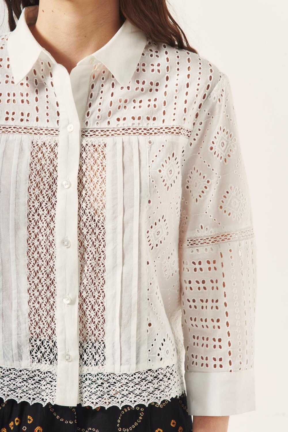 camisa rose lace