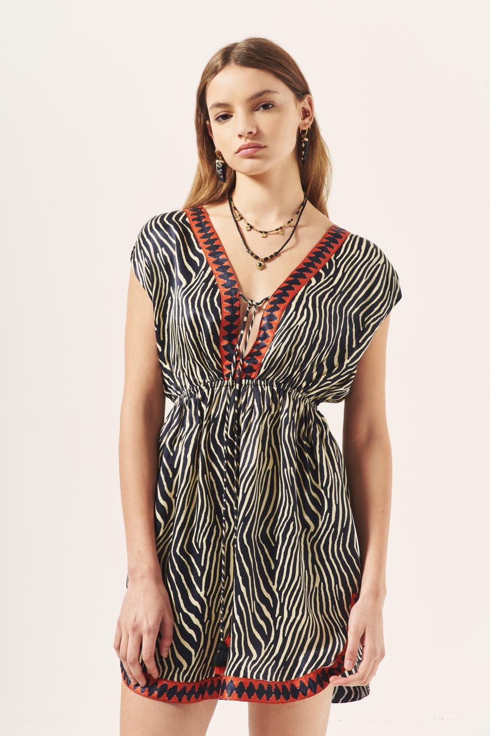 vestido sensuel cebra