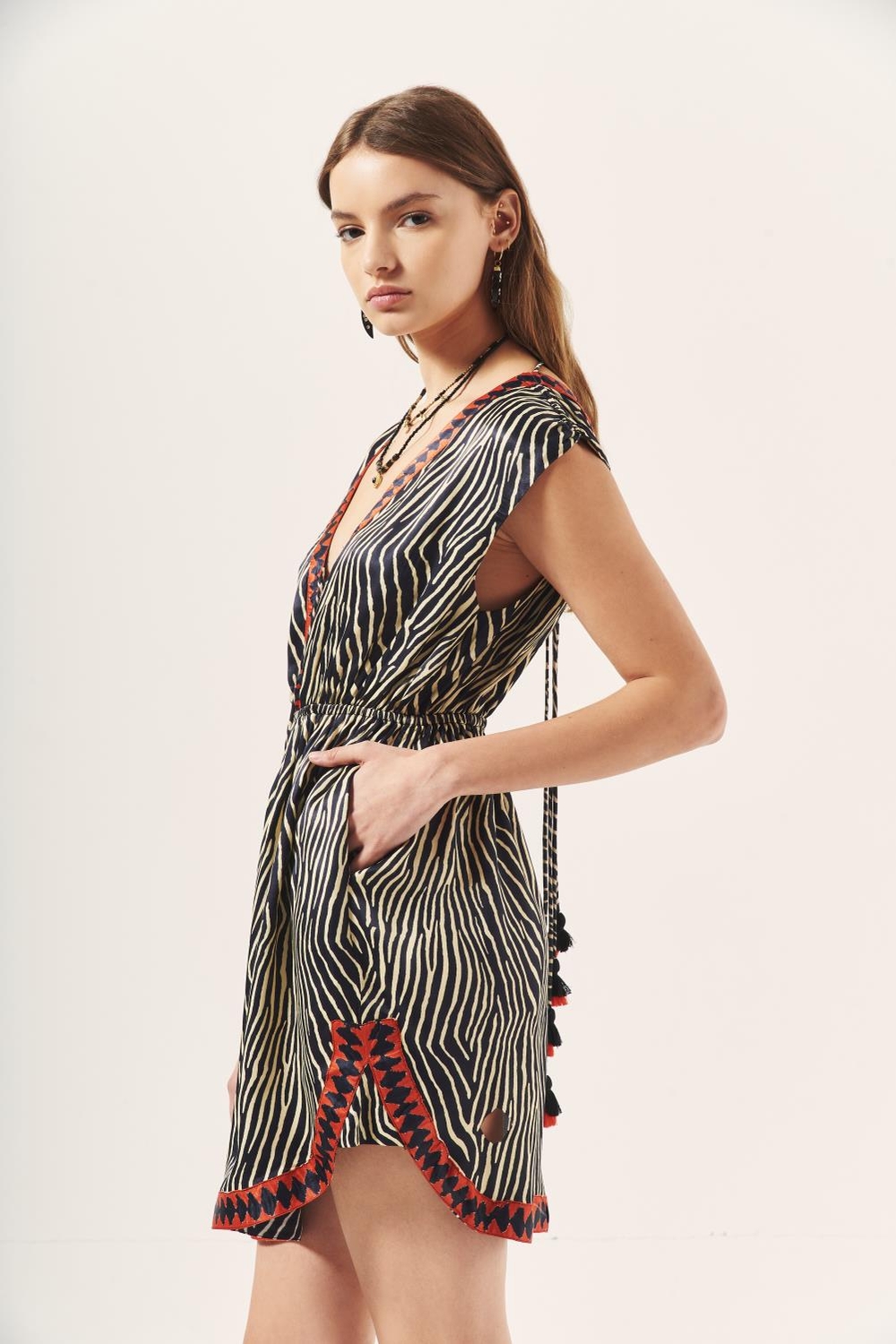 vestido sensuel cebra