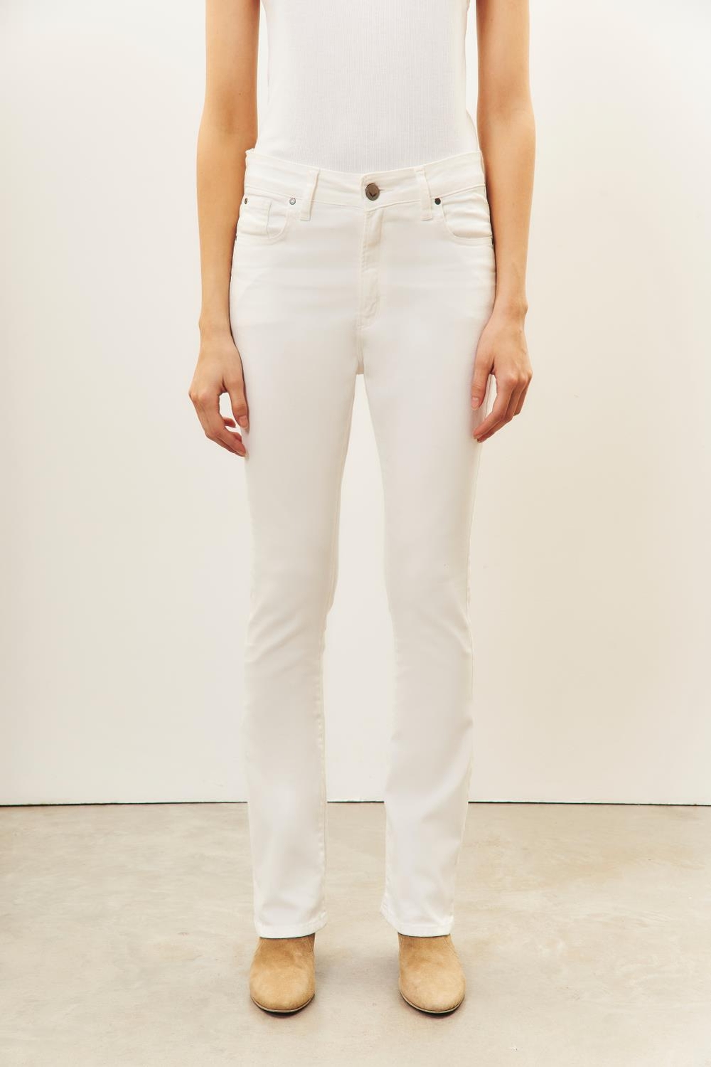 jean flare white new