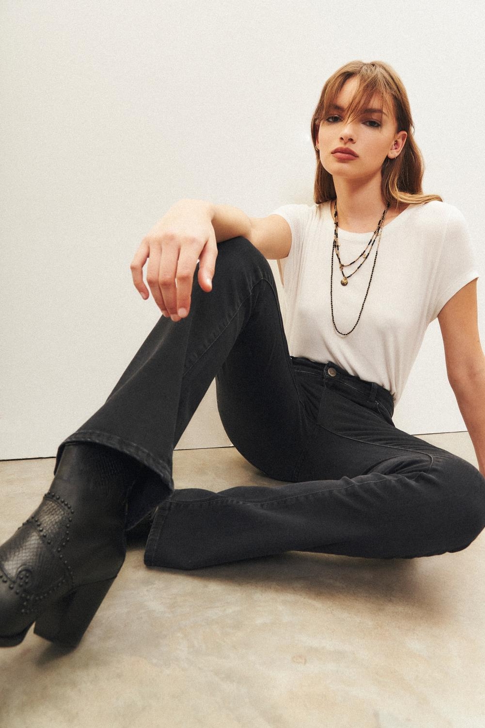jean flare classic black