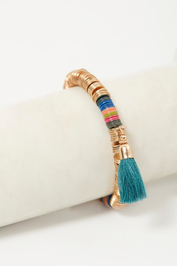 pulsera tassel metalic