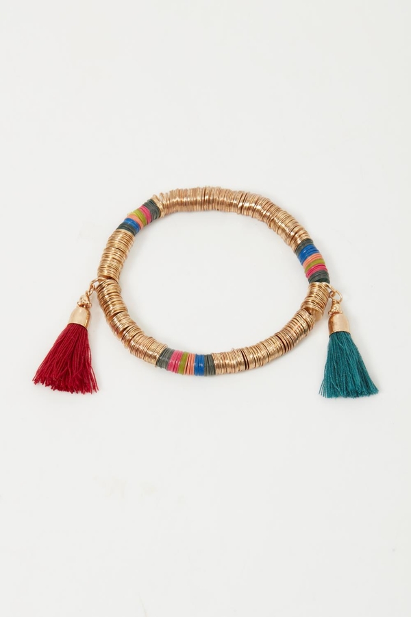 pulsera tassel metalic