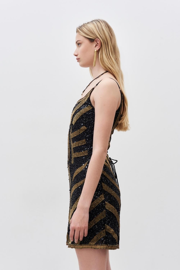 vestido short zebra