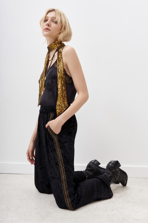 pantalon slit shine