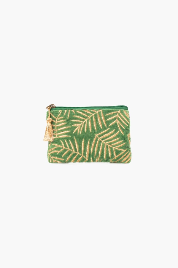 bolso velvet mini leaves