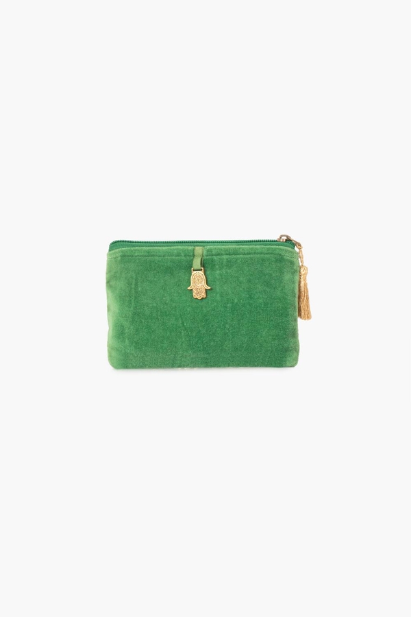 bolso velvet mini leaves