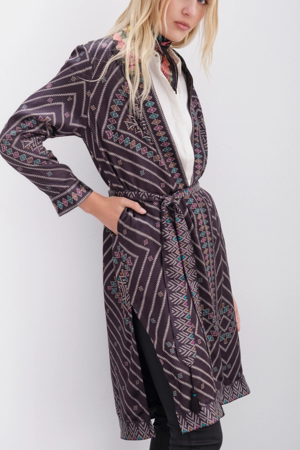 kimono ikat mazarine