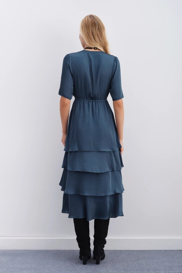 vestido frills plain