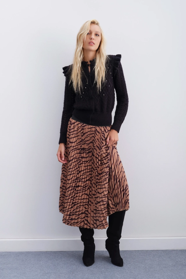 falda pleats cebra