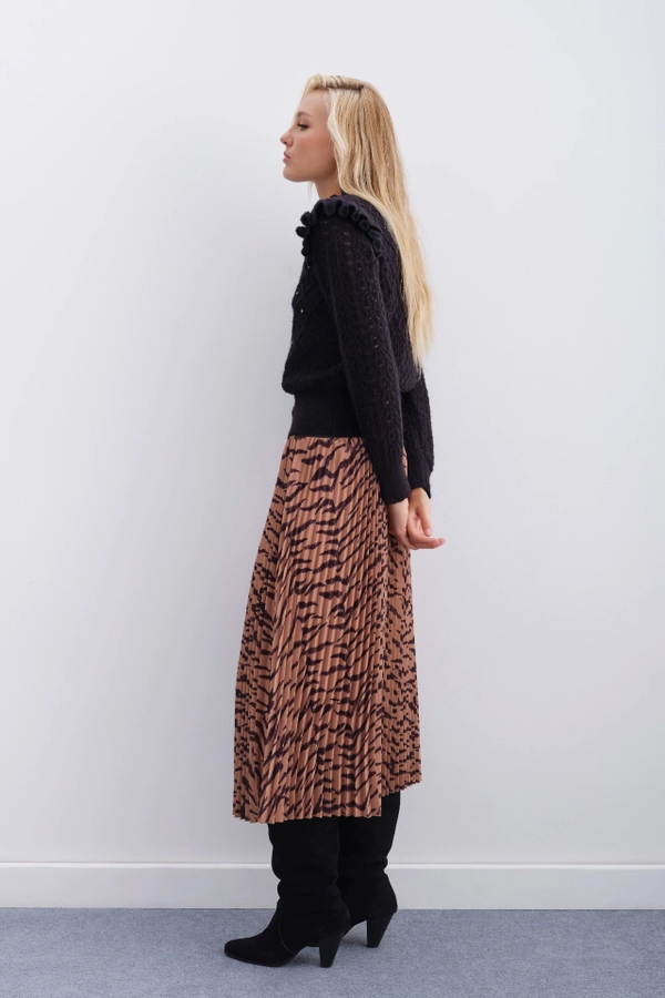 falda pleats cebra