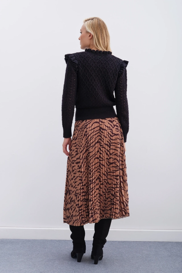 falda pleats cebra
